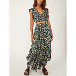 FREE PEOPLE Pretty Daze Set / Black Floral Combo